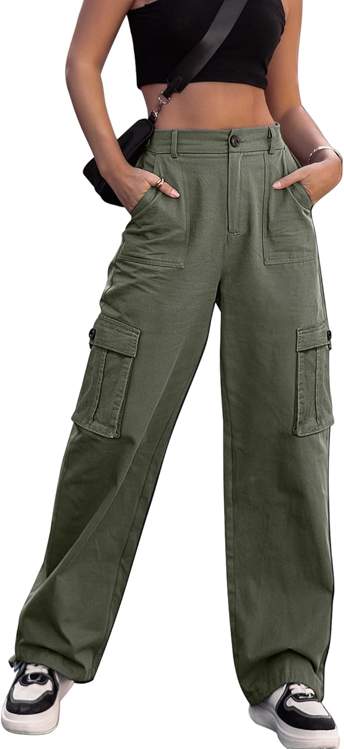Breampot Womens Cargo Trousers, Special High Waist Hiking Pants, Innovative Walk...