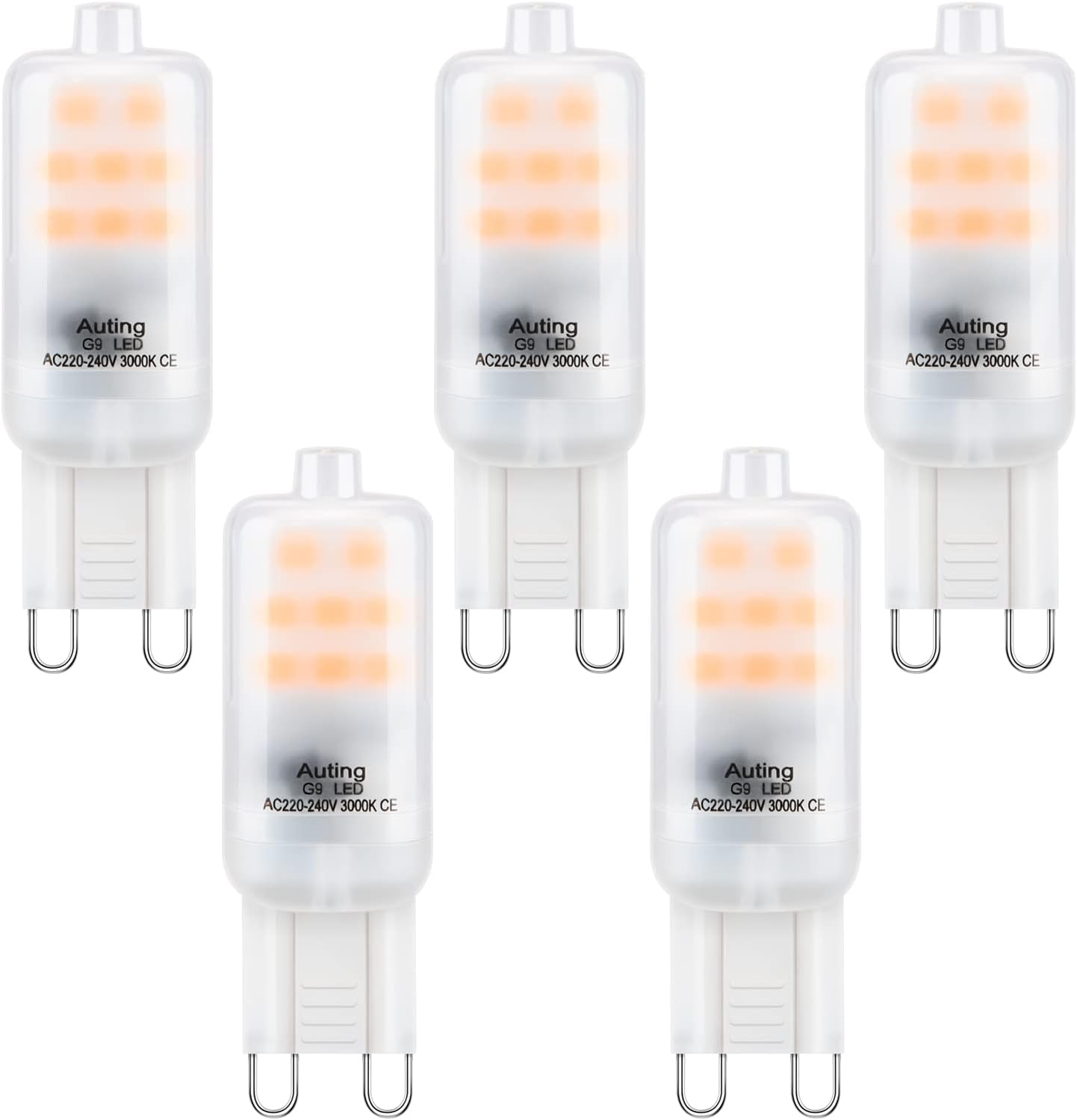Auting G9 LED Bulb, LED Bulb Warm White 3000K 2W Equivalent to 15W-20W Halogen B...