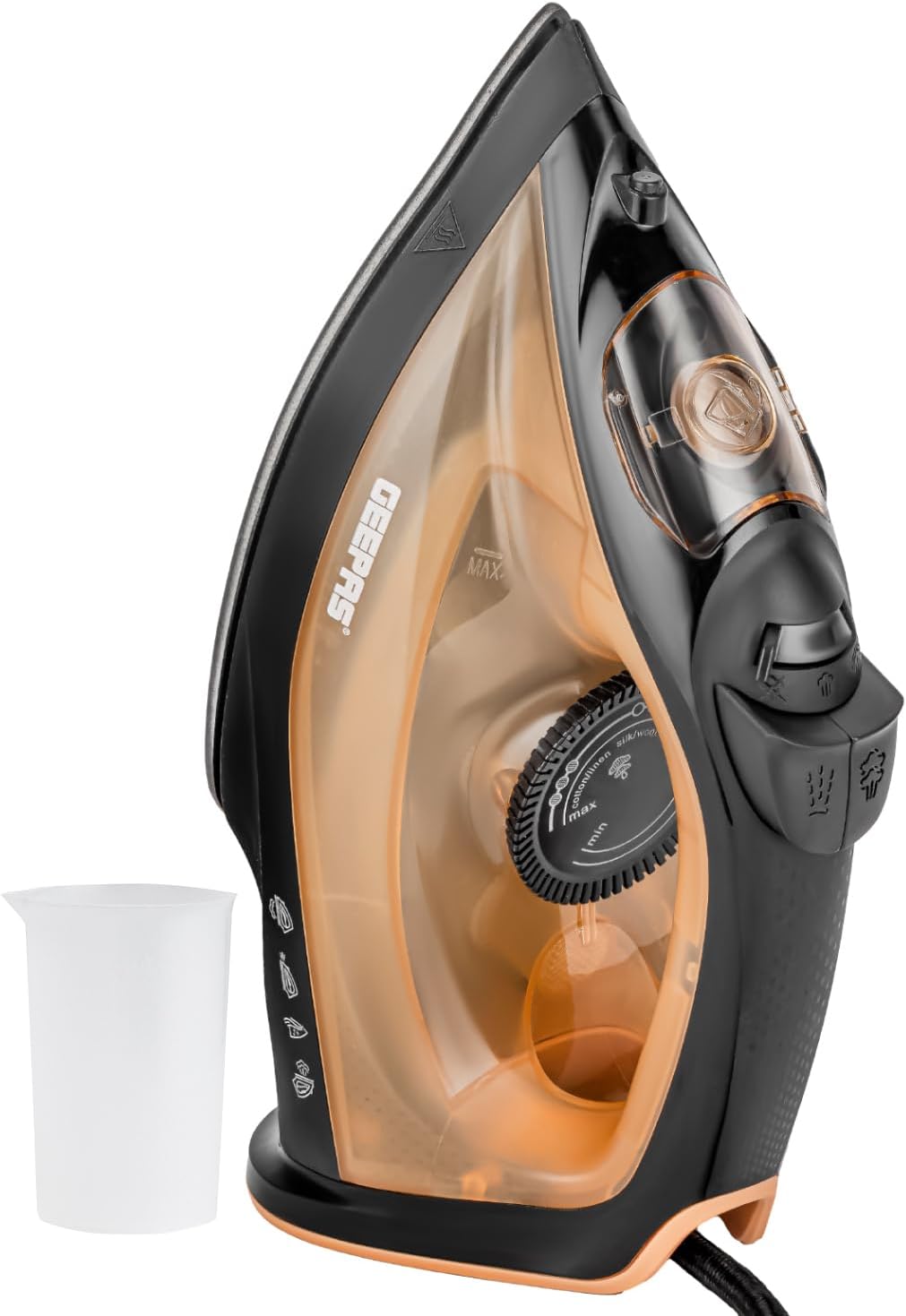 Geepas 1800W Steam Iron – Dry & Wet Steam Iron, Variable Temperature Control, No...