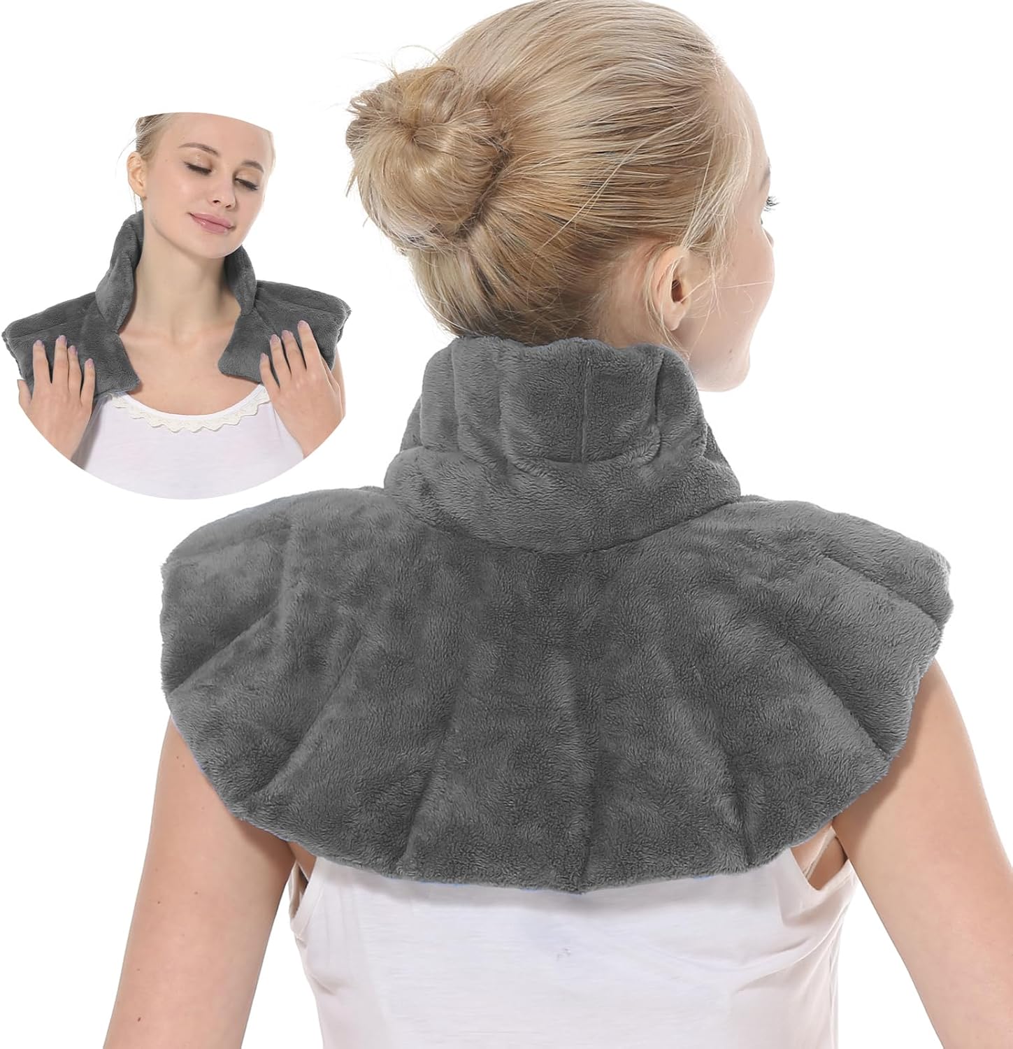 Aroma Season Heated Neck Warmer for Pain Microwave Neck and Shoulder Heat Pad He...