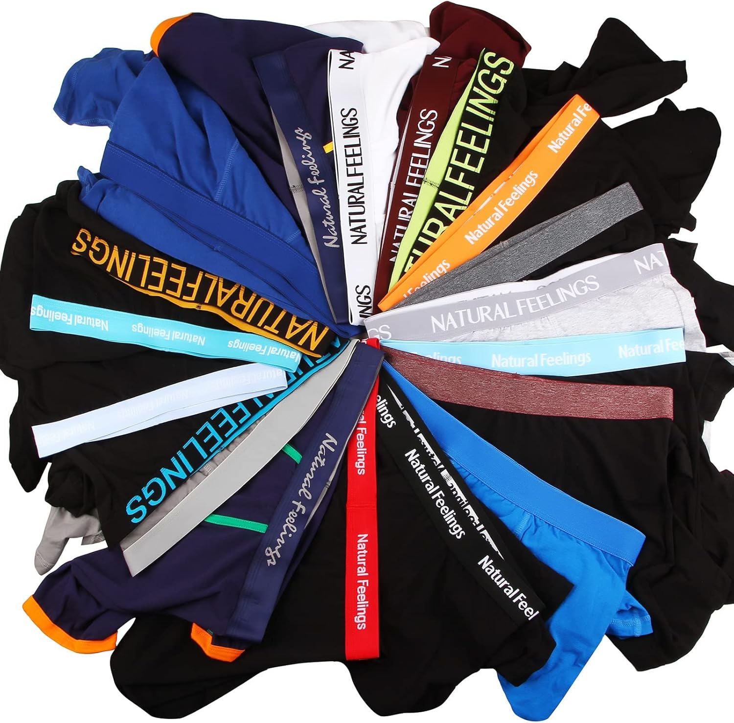 Natural Feelings Mens Underwear Pack of 5-7 Cotton Trunk Boxer Shorts S E:men Bo...