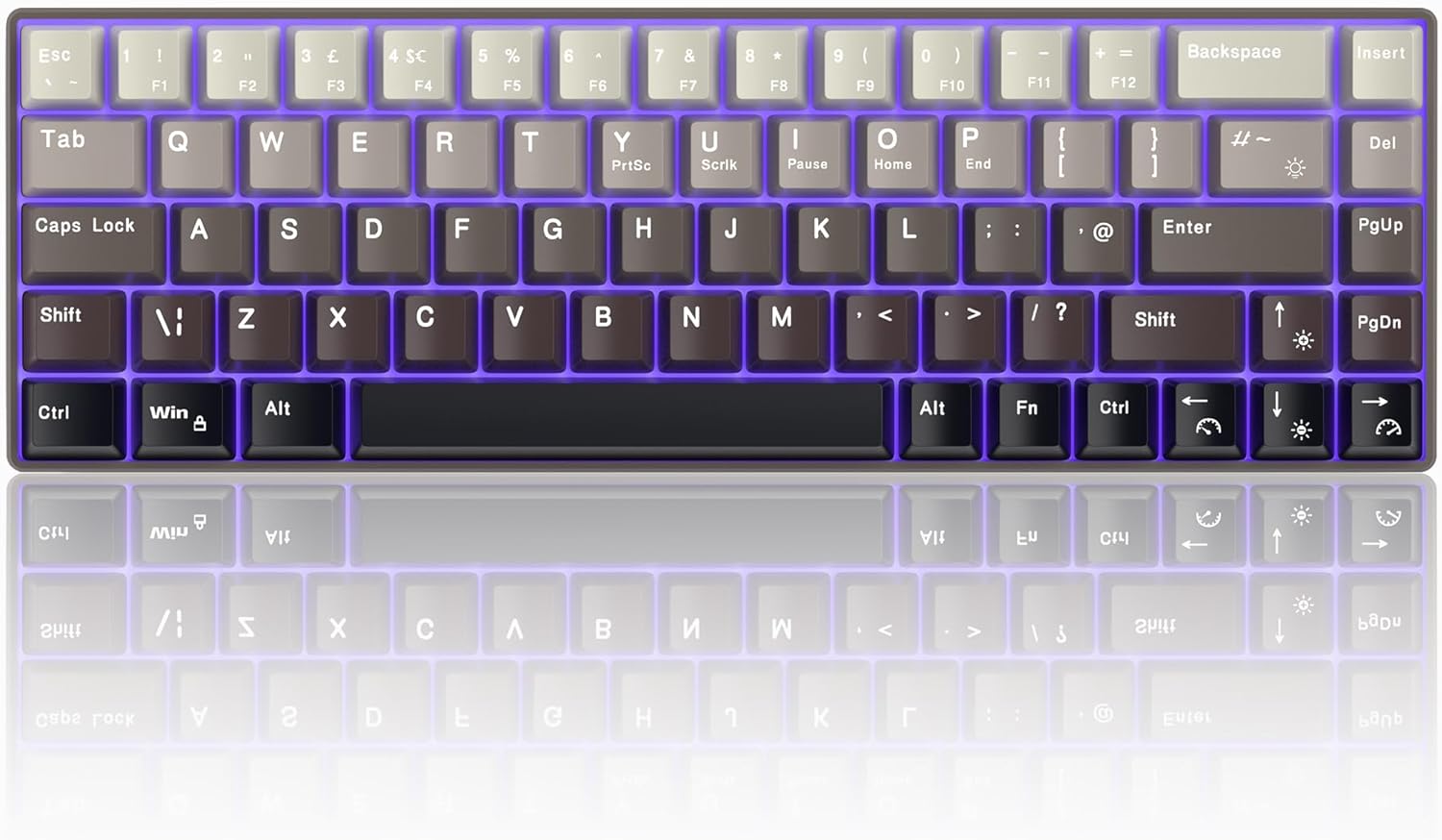 Gasket Portable 60% Gaming Mechanical Keyboard, Special Compact 68 Keys Wired Of...