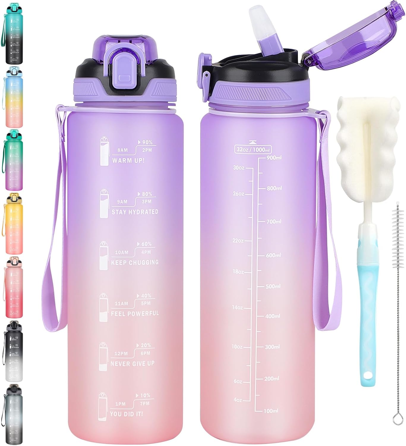 CodiCile 1L Water Bottle, Special Water Bottle with Straw, Innovative Water Bott...