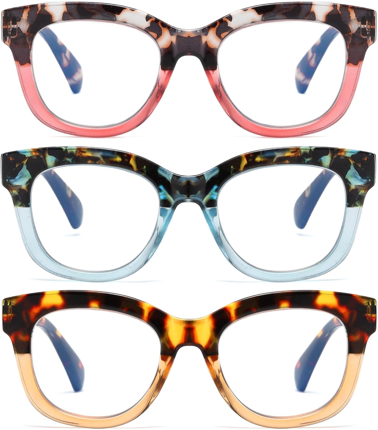 Fsread Oversized Reading Glasses For Women Blue Light Blocking Computer Readers...