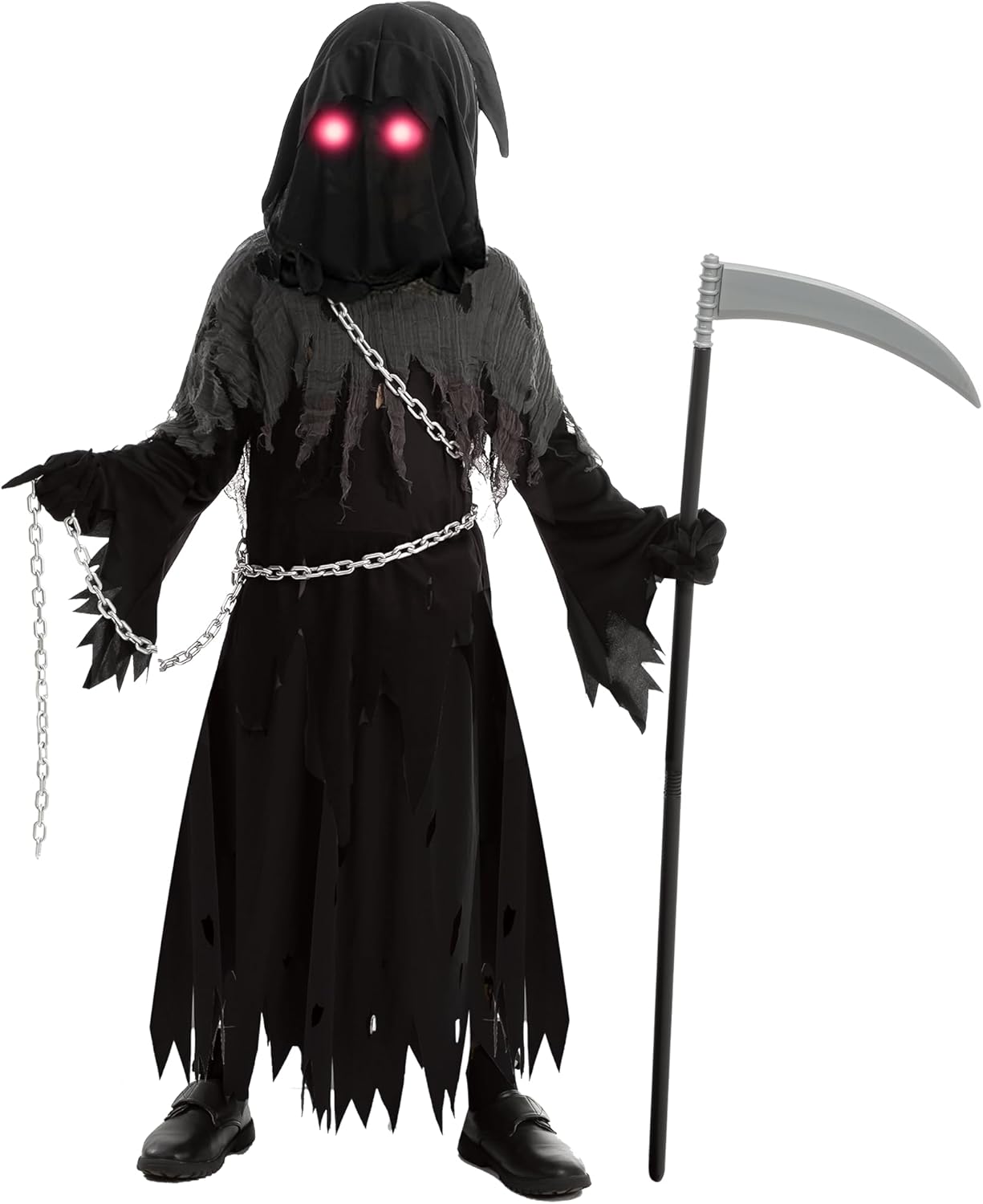 Spooktacular Creations Child Unisex Costume, Special Glowing Eyes Reaper Costume...