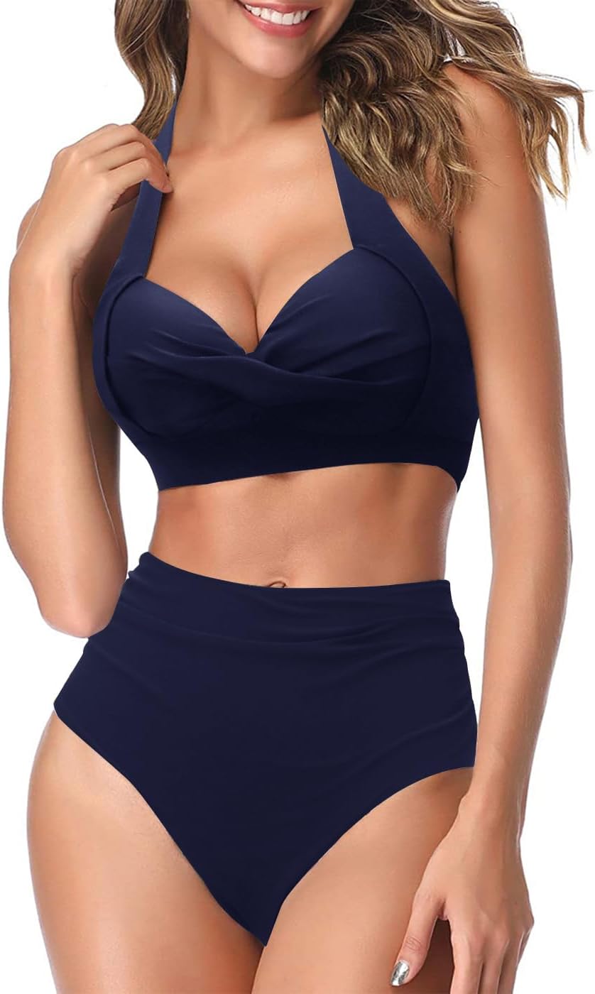 AOQUSSQOA Women Two Piece Tankini, Special High Waist Halter Bikini Set, Innovat...
