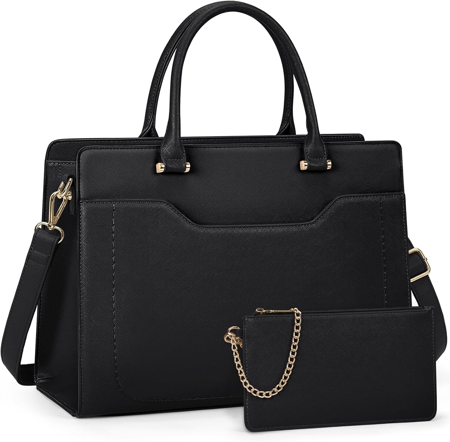 RAINSMORE Laptop Tote Bags for Women 15.6 Inch Designer Ladies Leather laptop ha...