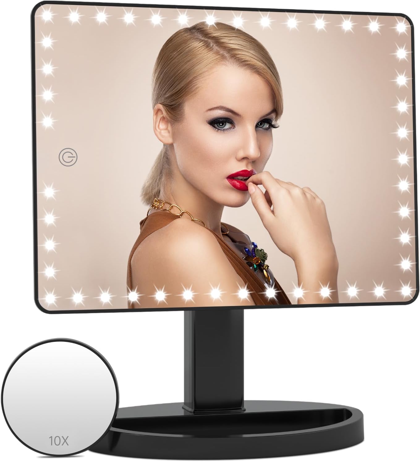 Large Lighted Makeup Vanity Mirror, Special Light Up Mirror with 45 LED Lights,...