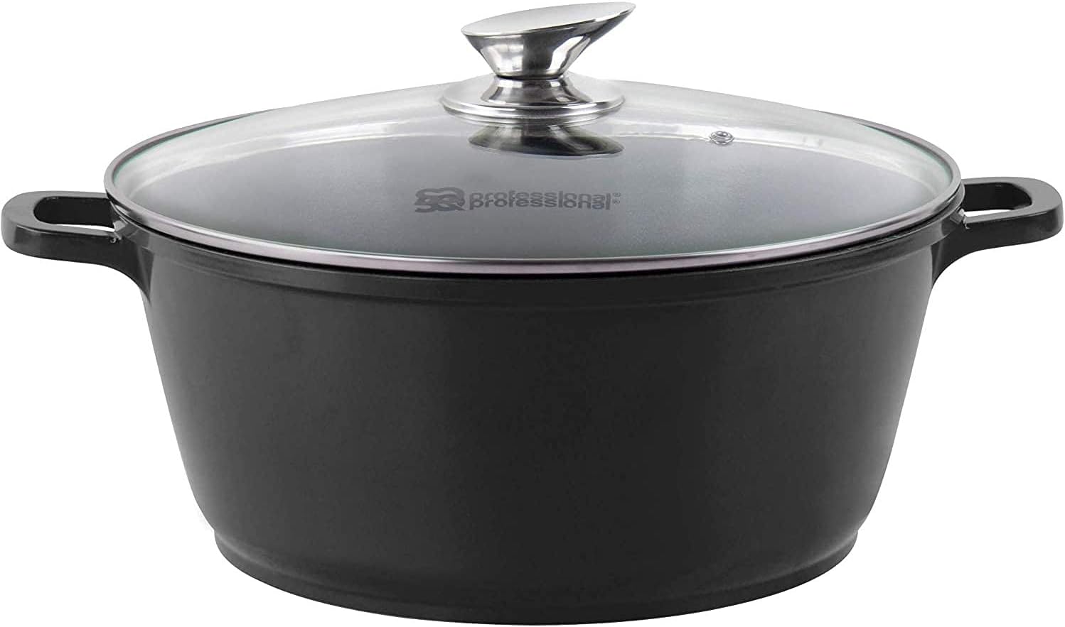 SQ Professional NEA Die-Cast Aluminium Stockpot with Lid 3-Layer Non-Stick Coati...