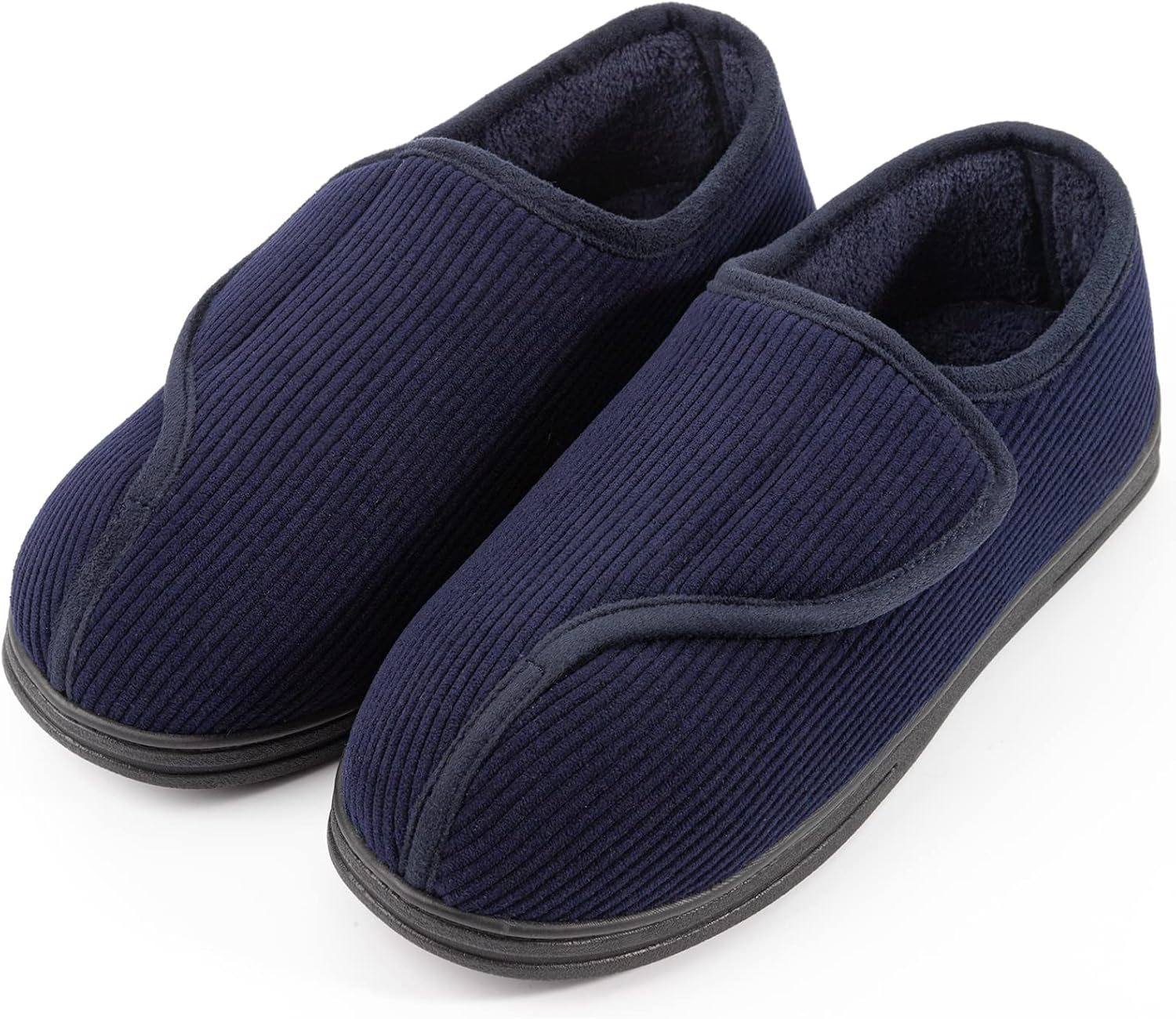 LongBay Men's Diabetic Slippers, Special Wide Fit Memory Foam Slippers, Innovati...