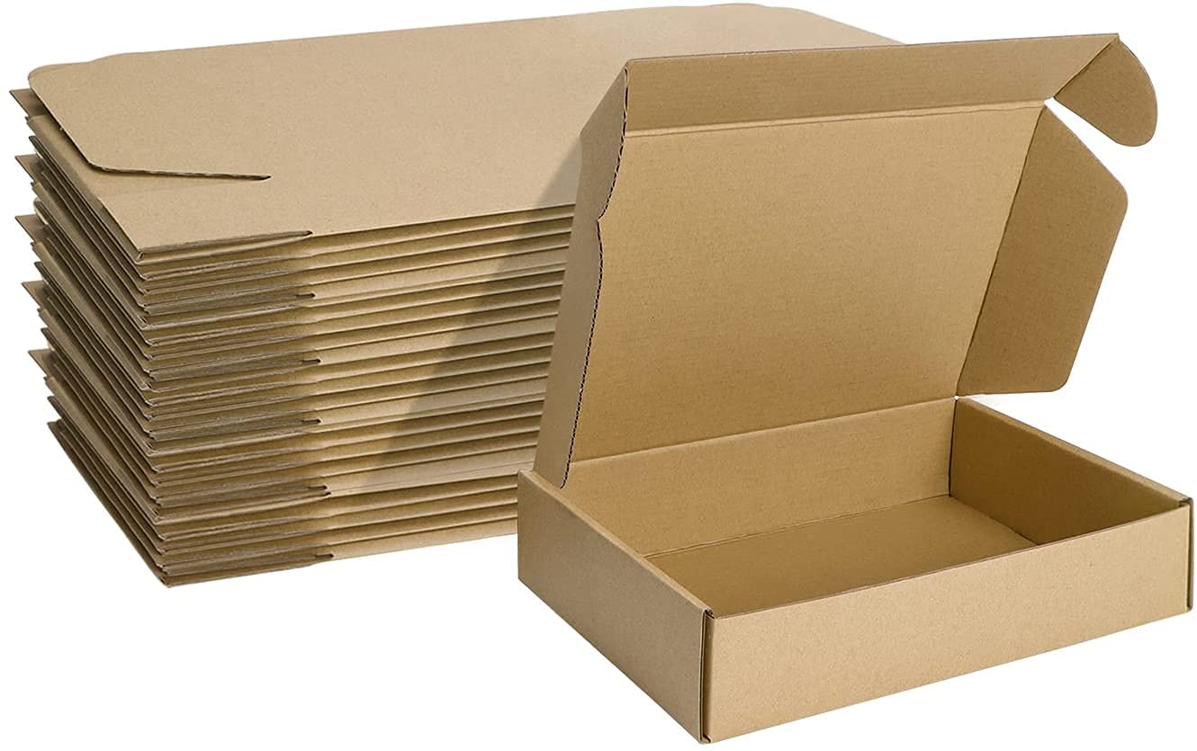 HORLIMER 25 Pack Shipping Boxes, 23x15.5x5cm(9x6x2 inches) Corrugated Cardboard...
