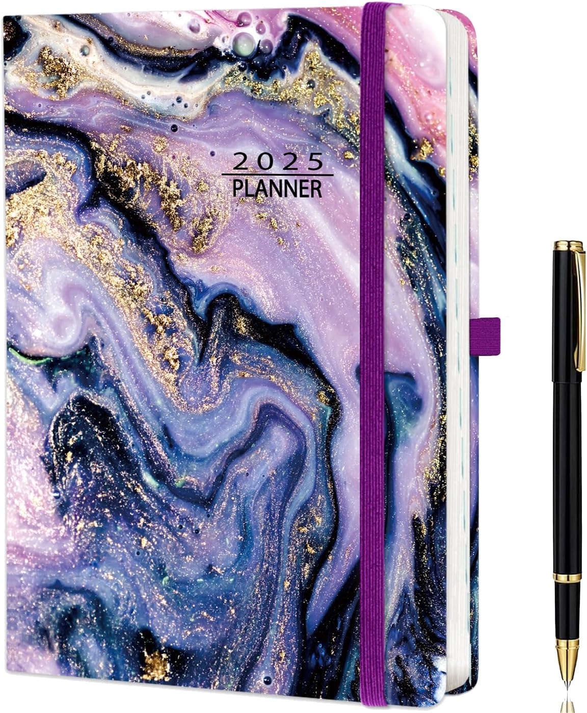2025 Diary A5 Week To View Full Year Planner - Weekly & Monthly Planner with Pen...