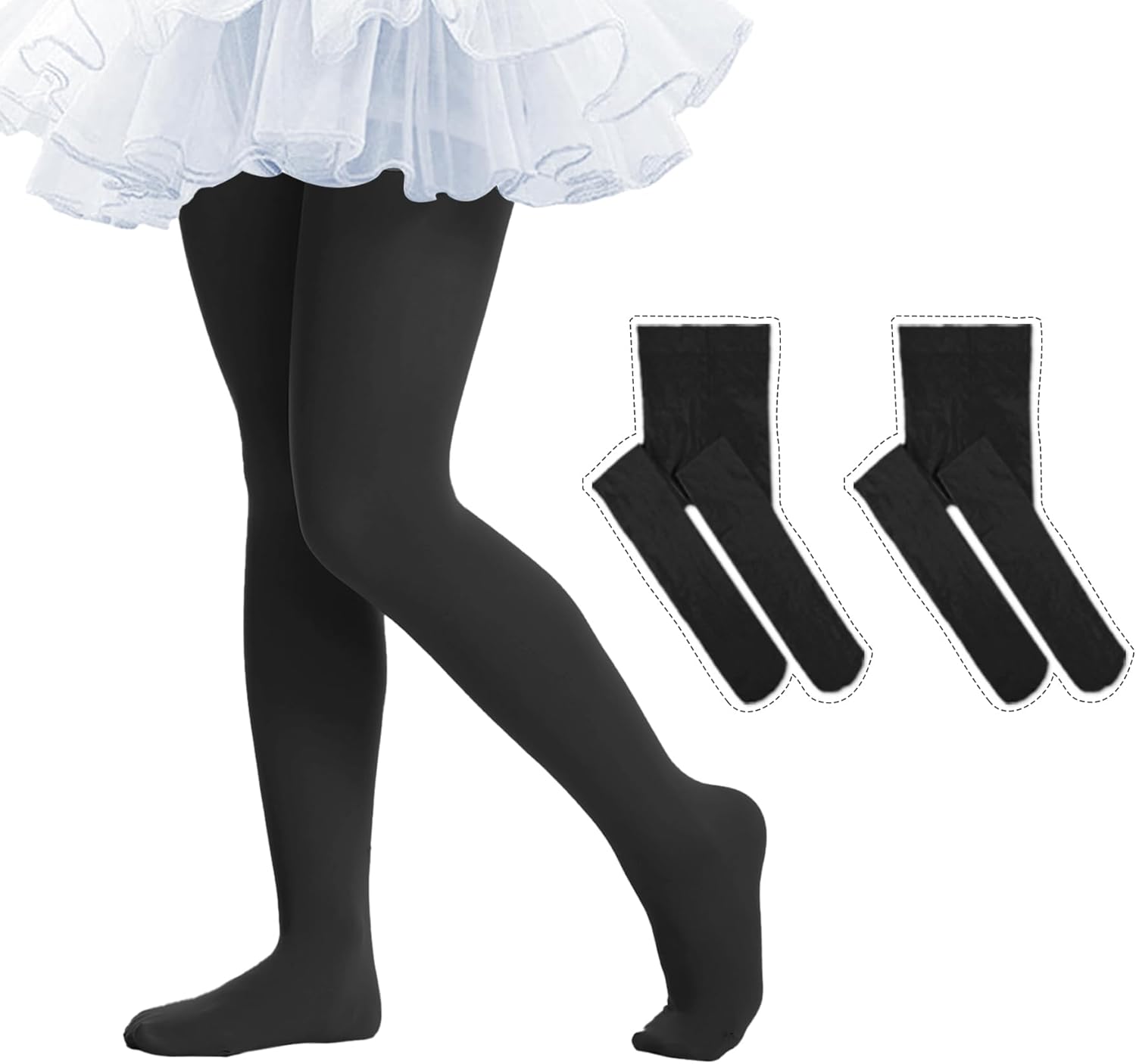 Ultra Soft Ballet Tights, Special Dance Tights for Girls, Innovative Elastic Foo...