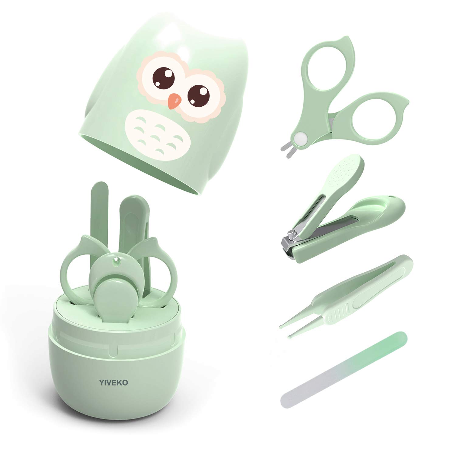 Baby Nail Kit, 4-in-1 Baby Nail Care Set with Cute...