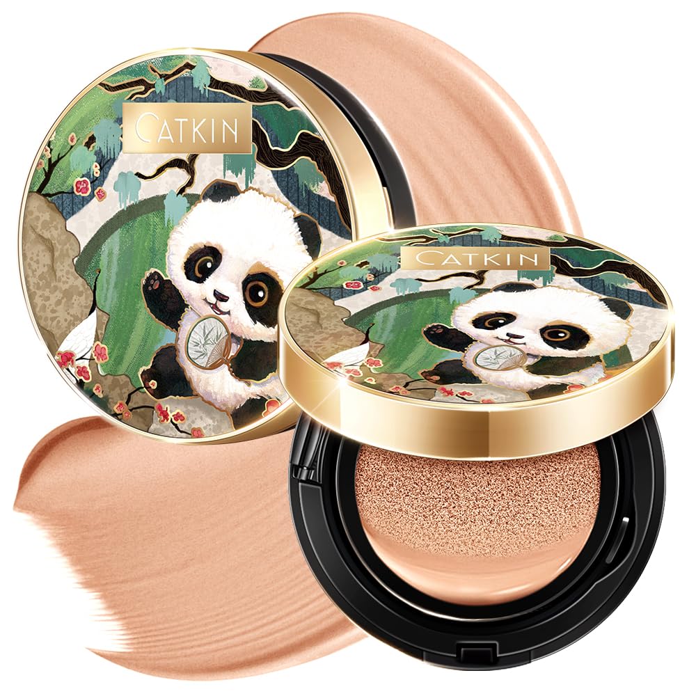 CATKIN Panda Land Foundation, Special Full Coverage Cushion Foundation for Breat...