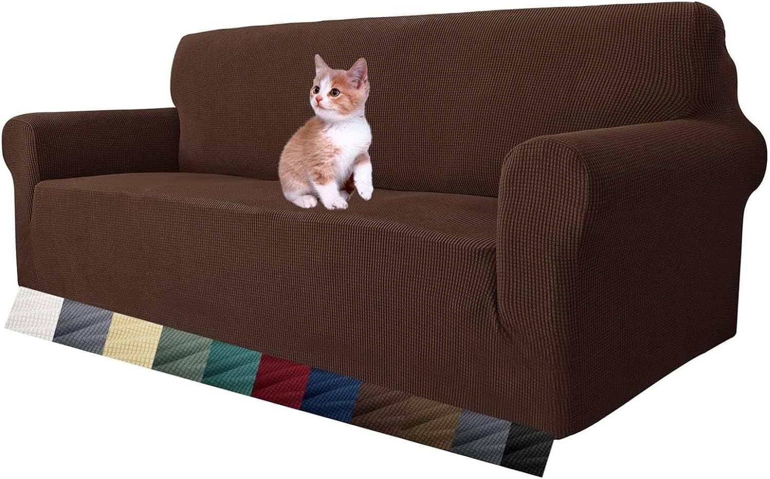 MAXIJIN Super Stretch Couch Cover for 3 Seater Couch, 1-Piece Universal Sofa Cov...