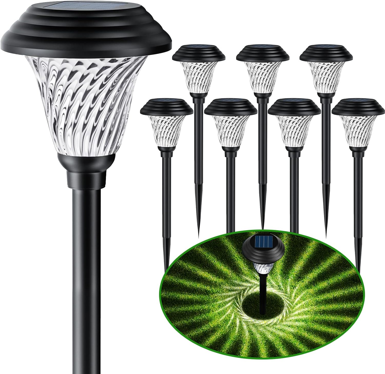 Solar Outdoor Lights, IP65 Waterproof Solar Pathwa...