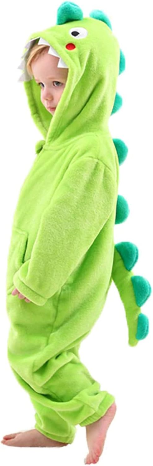LOLANTA Boys' Girls' Shark Costume Flannel Jumpsuits Soft Animal One Piece for K...