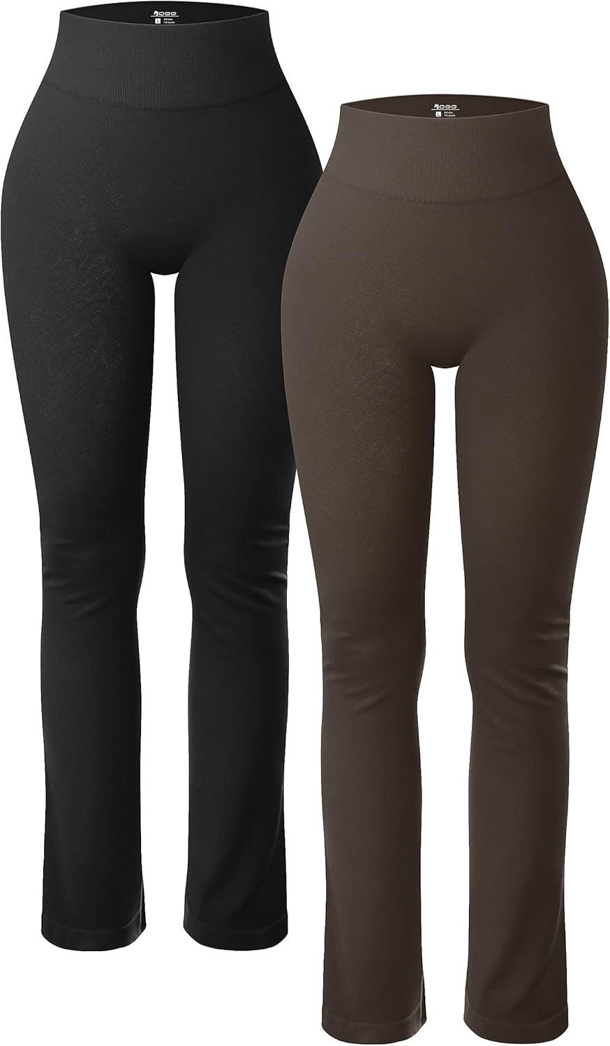 OQQ Women's 2 Piece Yoga Pants, Special Athletic Wear With Ribbed Seamless Desig...