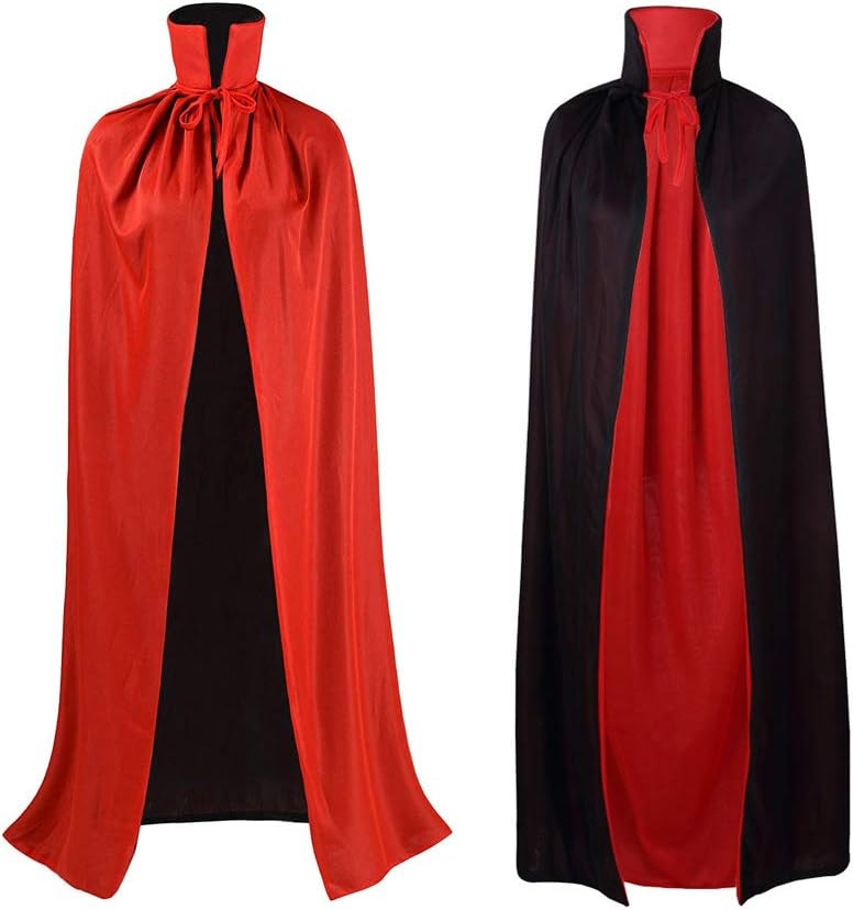 Zemolo Halloween Vampire Cloak Red and Black Cape Dracula Costume Adult Witches...