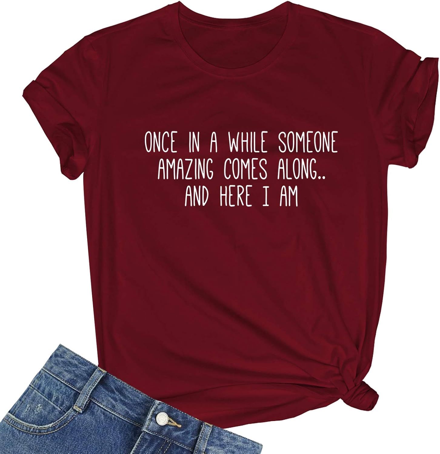 BLACKMYTH Women's Graphic T Shirt, Special Funny Tee for Cute Tops, Affordable T...