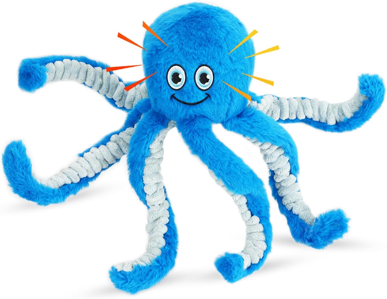 Large Squeaky Dog Toys Octopus Stuffed Puppy Toys- Tug of War Dog Toys Interacti...