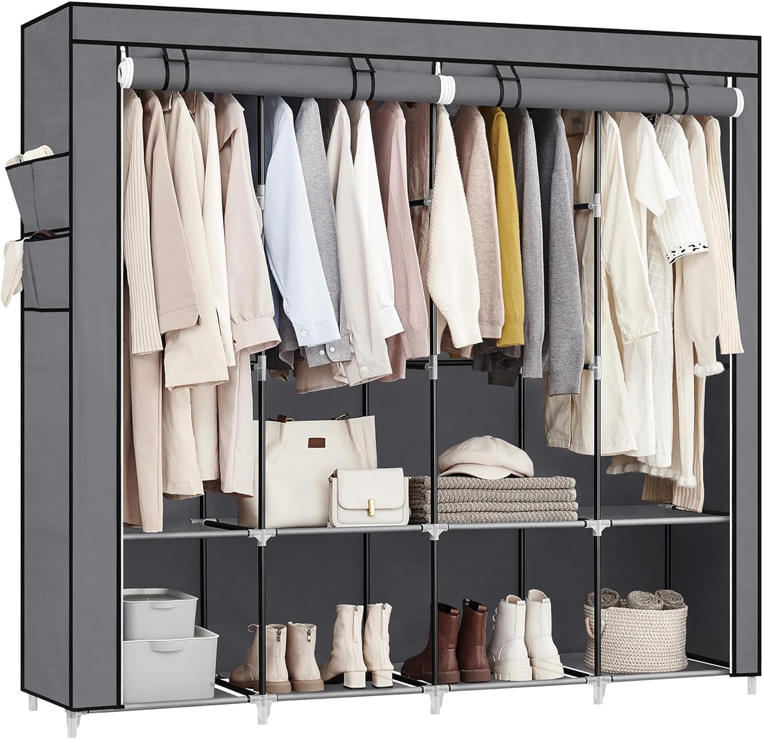 SONGMICS Portable Closet, Special Wardrobe Organizer with Cover, Innovative Clos...