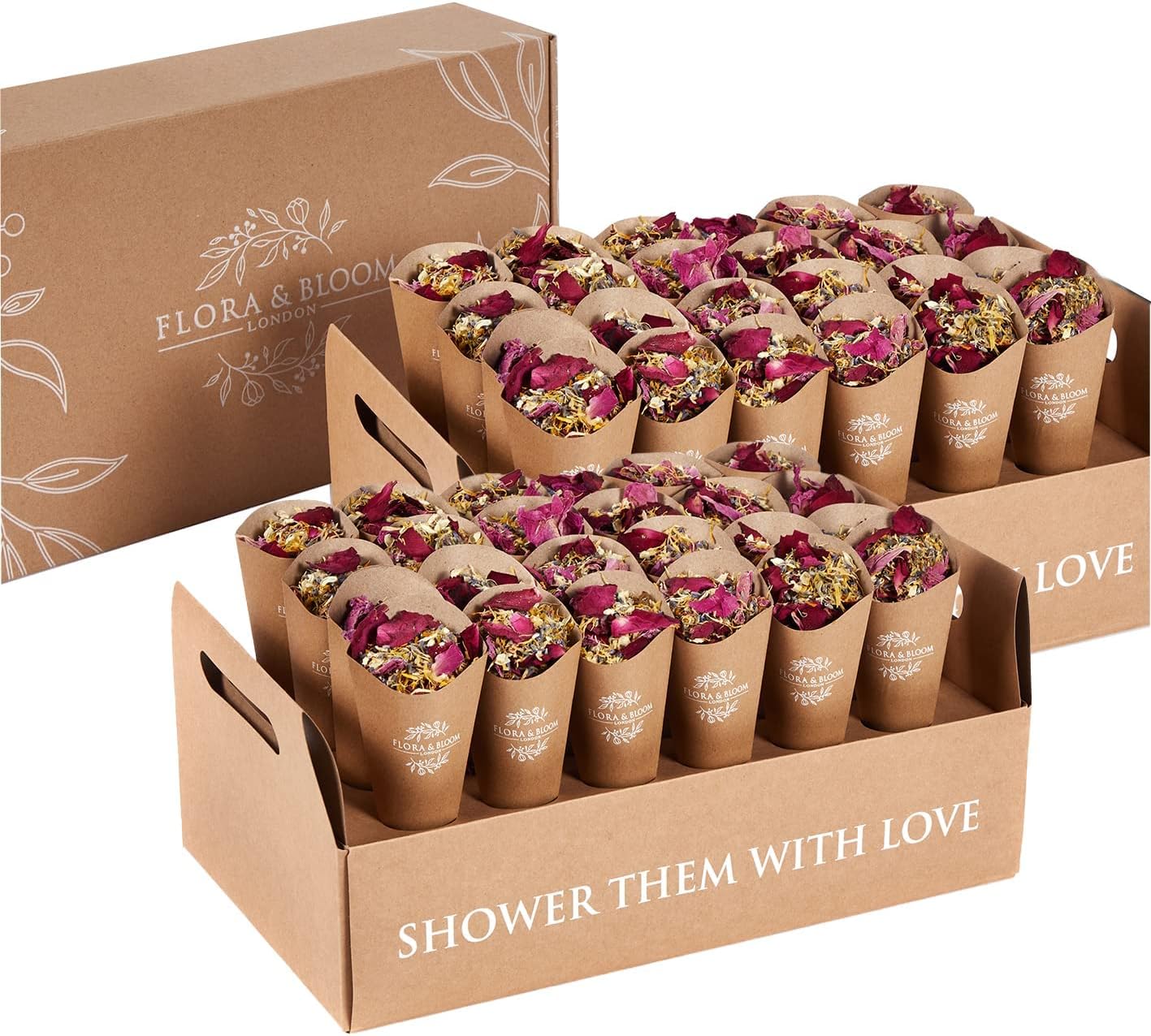 Flora & Bloom Biodegradable Confetti Kit (6 Litres, 48 Guests) | Pre Built Confe...