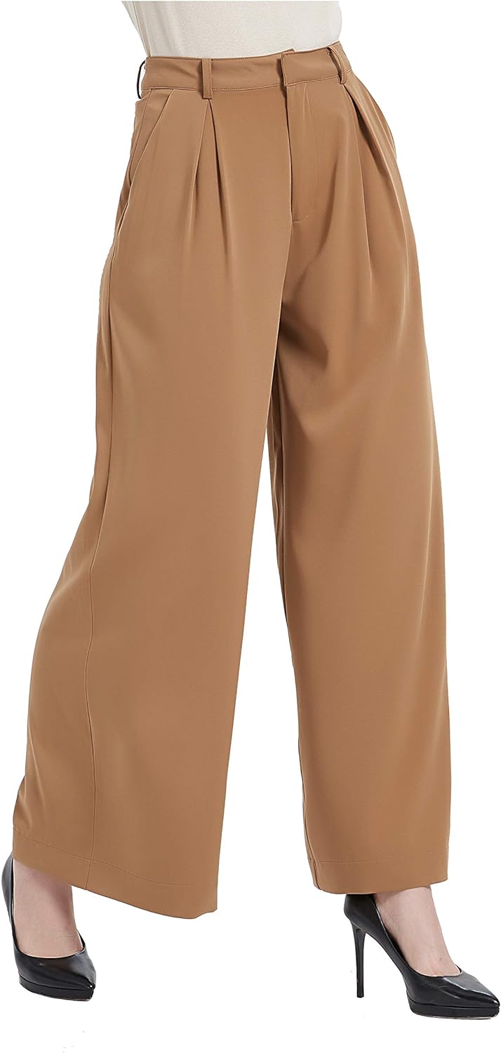 Tronjori Women High Waist Casual Wide Leg Pants, Special Long Palazzo Trousers,...