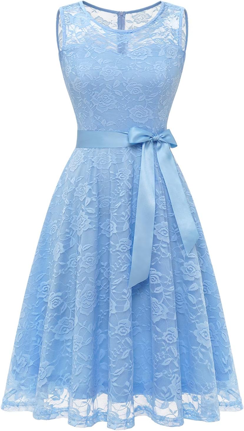 Elegant Dressystar Women's Floral Lace Dress, Special Short Bridesmaid Dress wit...