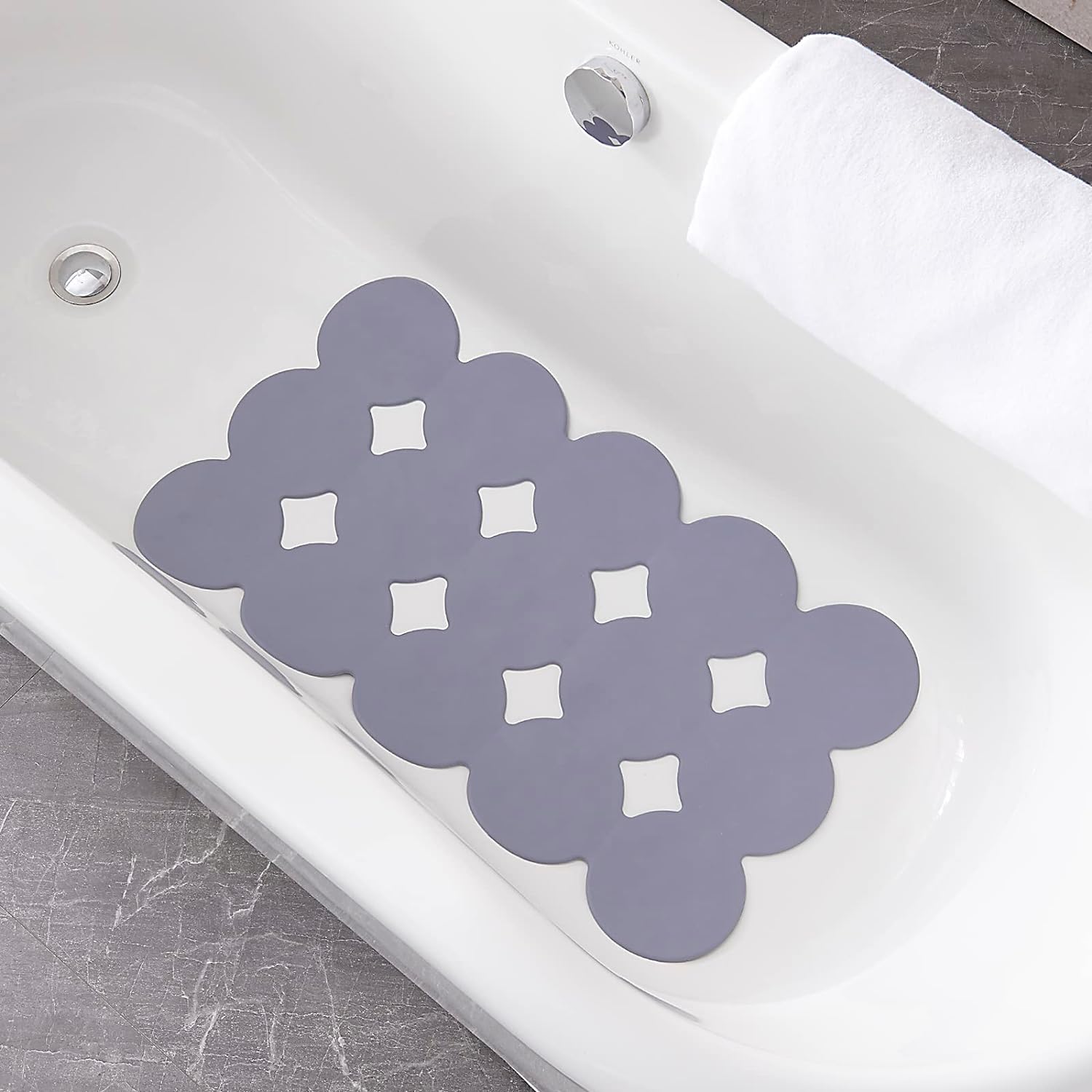 Patented Non Slip Bathtub Mat Shower Mat Bath Mat Tub Mats with Strong Suction C...