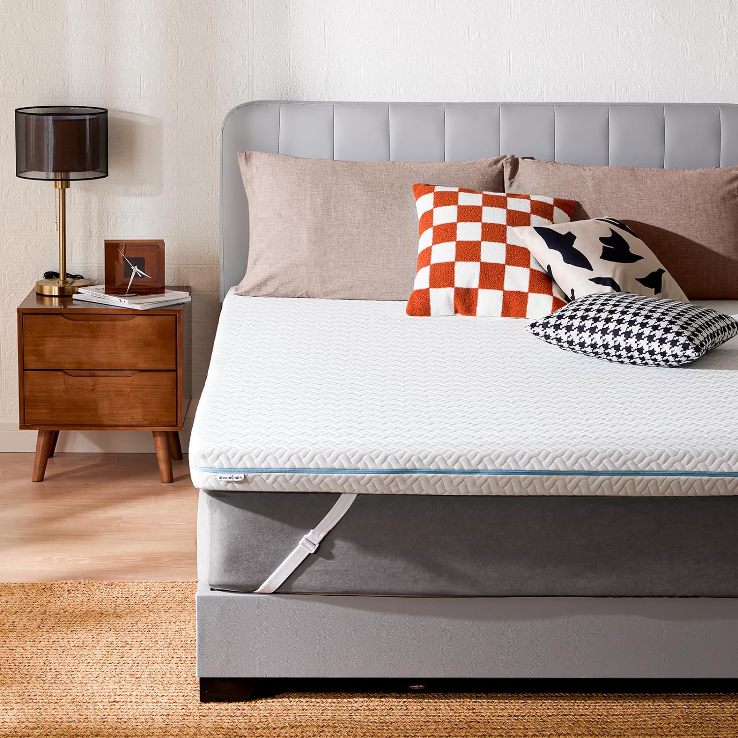 Dreamsmith 4 Inch Memory Foam Mattress Topper, Special Cooling Gel-Infused Bed T...