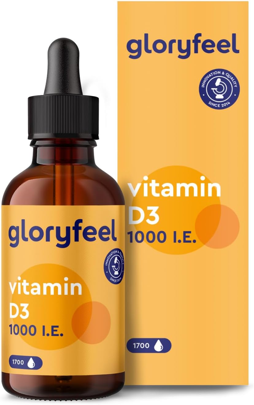 Vitamin D3 Drops - 50ml Liquid Vitamin D3 in MCT Oil, 1.000 IU per Drop (1700 Dr...