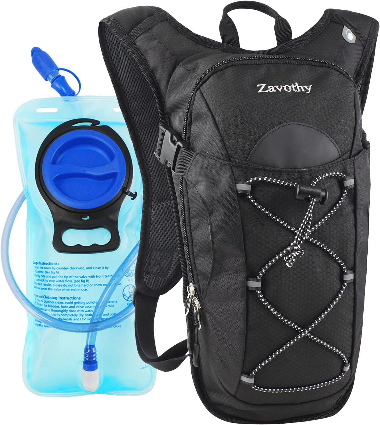 Zavothy Hydration Backpack with 2L Hydration Bladder Water Backpack for Hiking H...