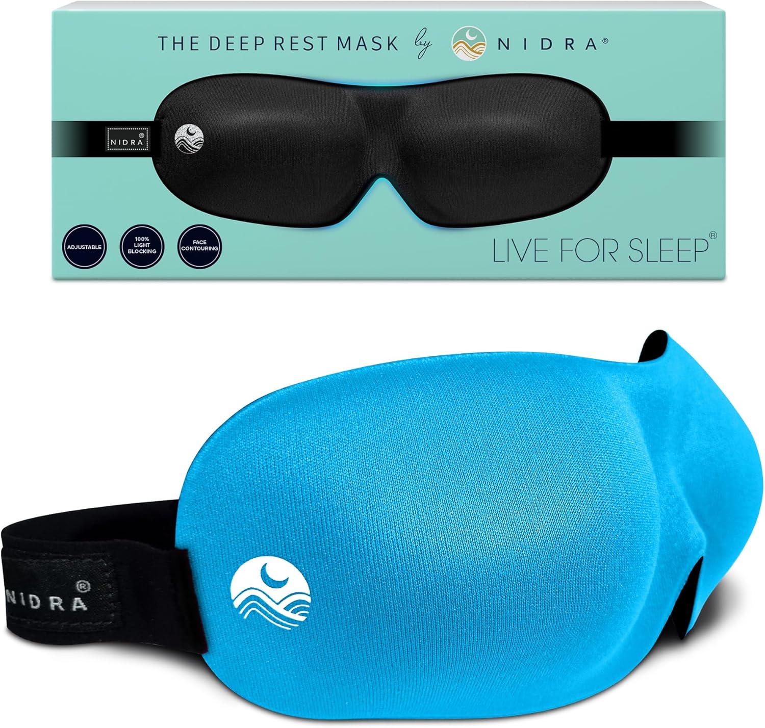Nidra Sleep Mask, Special Sleep Mask for Men and Women, High-Quality Contoured S...