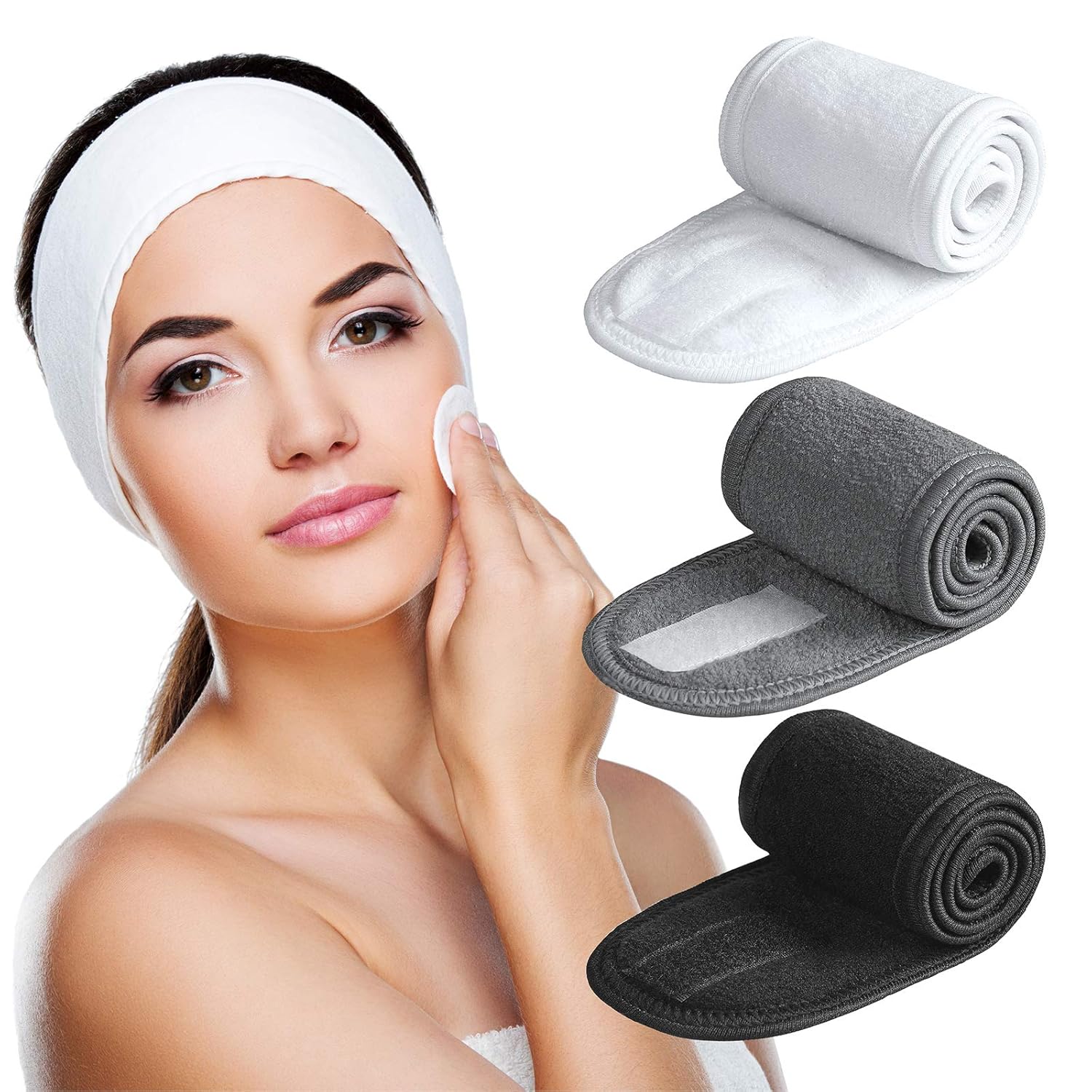 Denfany Spa Headband, Special Ultra Soft Adjustable Face Wash Headband, Innovati...