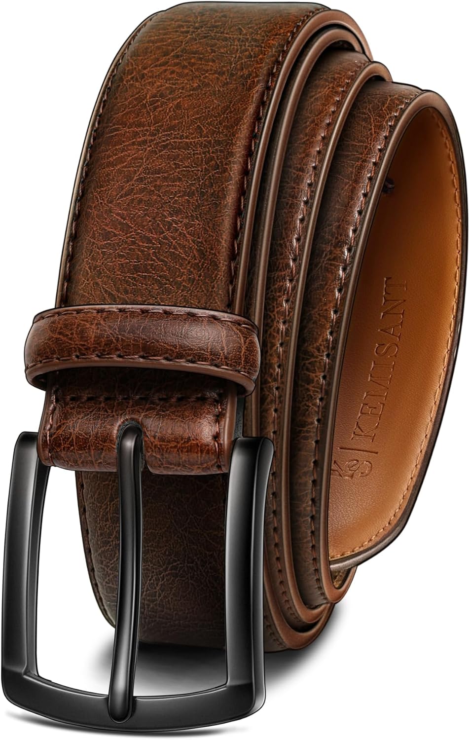 KEMISANT Men Belt-Genuine Leather Belt for Men Dress Casual Golf Jeans 1 3/8" De...