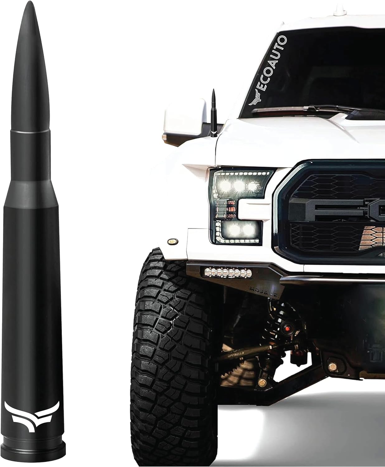 EcoAuto Bullet Antenna Replacement for Dodge Ram & Ford F150 F250 F350 Super Dut...