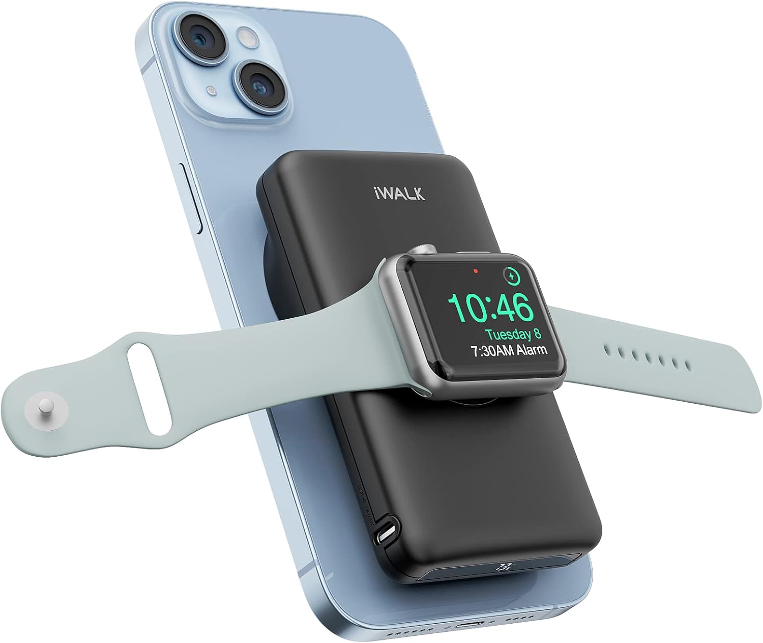 iWALK MAG-X Magnetic Wireless Power Bank with iWatch Charger,10000mAh PD Fast Ch...