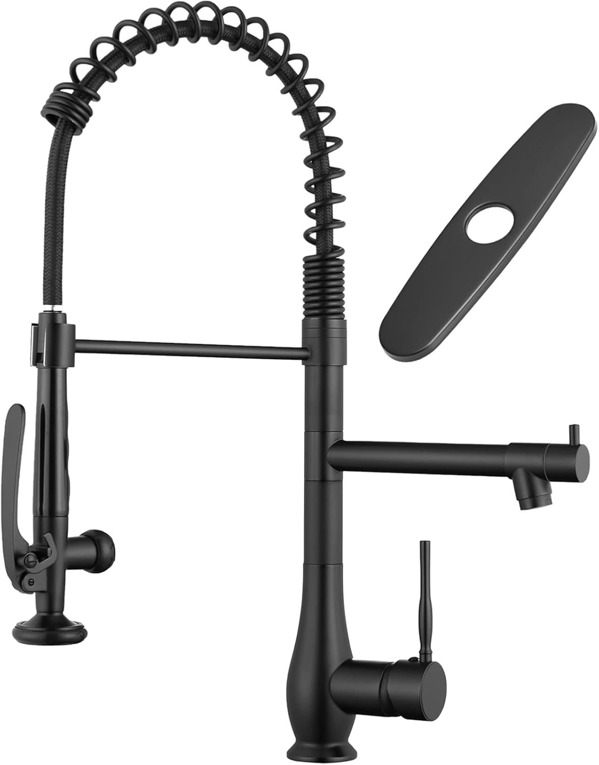 GIMILI Matte Black Kitchen Faucet with Pull Down Sprayer Single Handle High Pres...