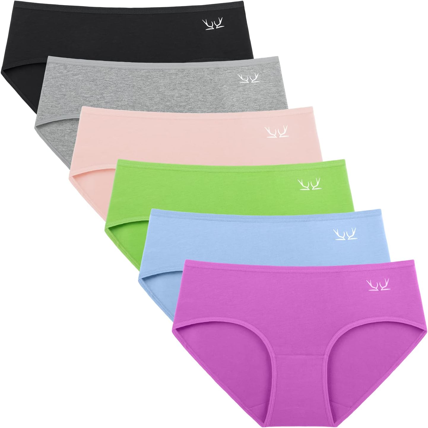 Benirap Womens Underwear Soft Cotton Hipster Panties Breathable Briefs 5 or 6 Pa...