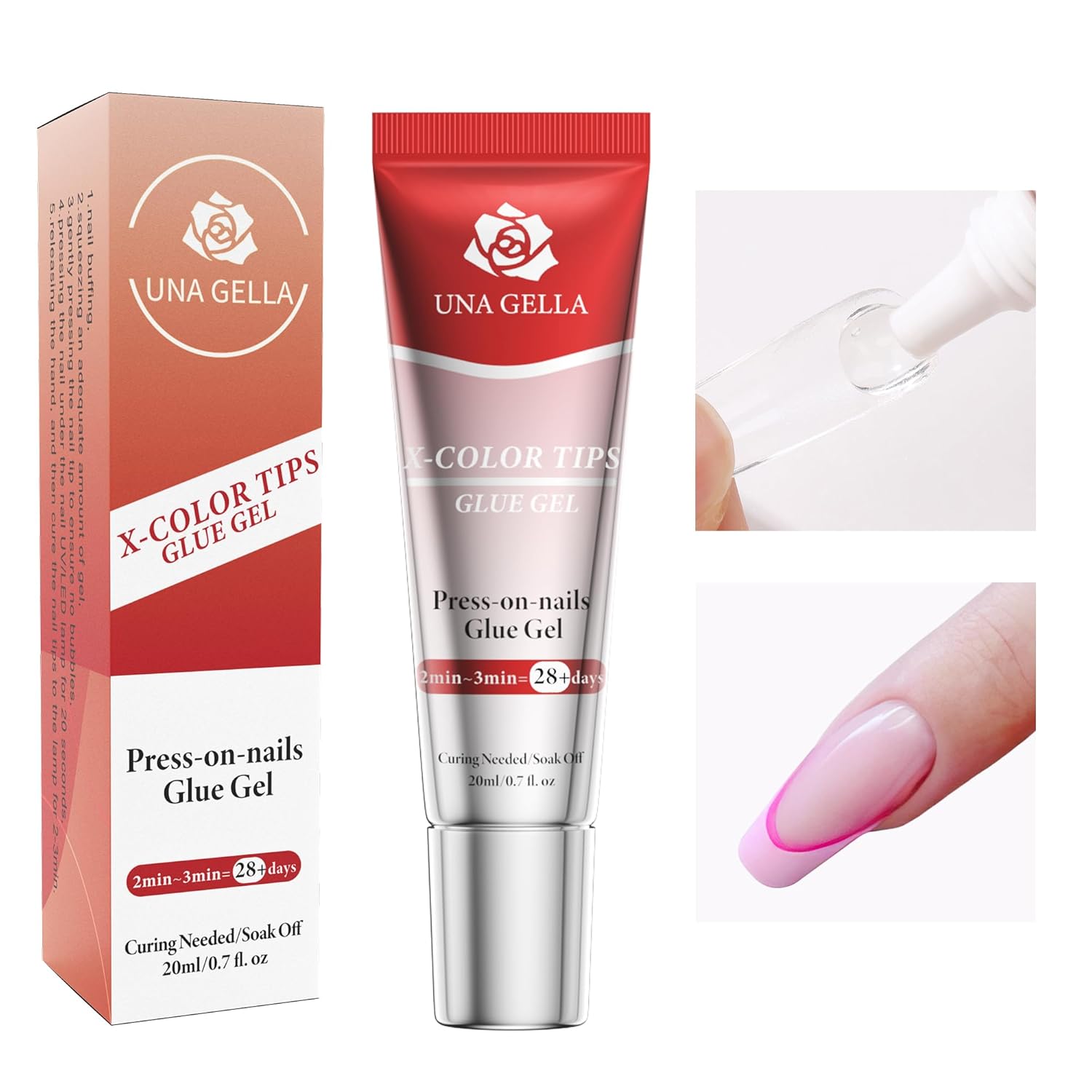 UNA GELLA Gel X Nail Glue, Special Adhesive Super Bond, Innovative Glue for Pres...