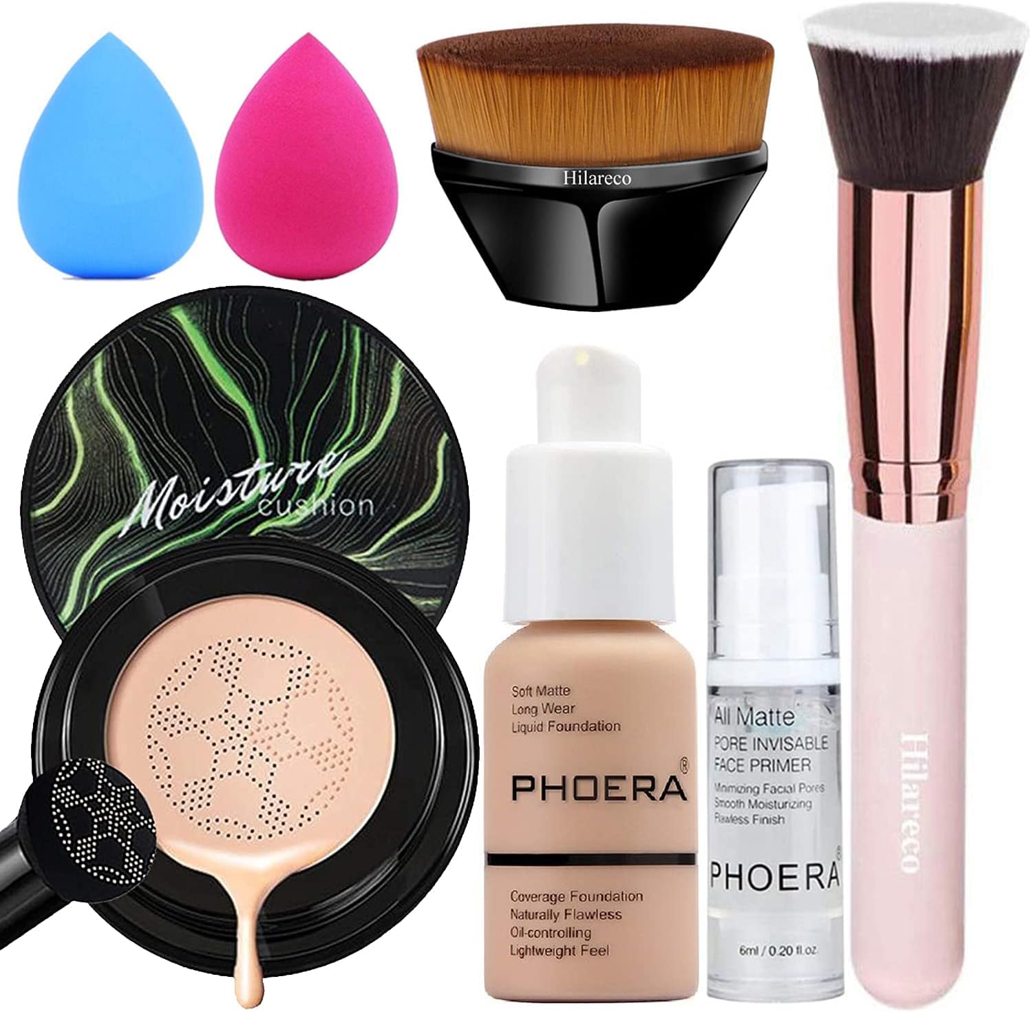 PHOERA Foundation,Air Cushion CC Cream Natural Foundation,Phoera Foundation Full...