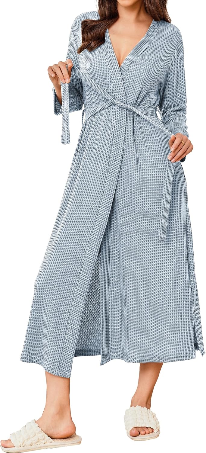 My Fav style Unique Ekouaer Women's Robe, High-Quality Long Waffle Knit Bathrobe...