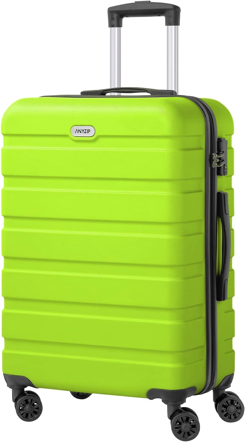 AnyZip Luggage PC ABS Hardside Lightweight Suitcase with 4 Universal Wheels TSA...