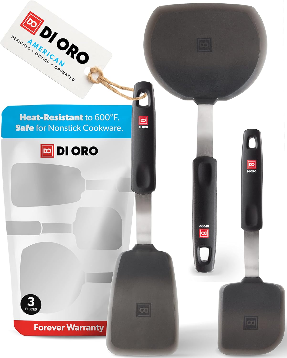 DI ORO Spatulas for Kitchen Use, Special Spatulas with Forever Warranty, High-Qu...