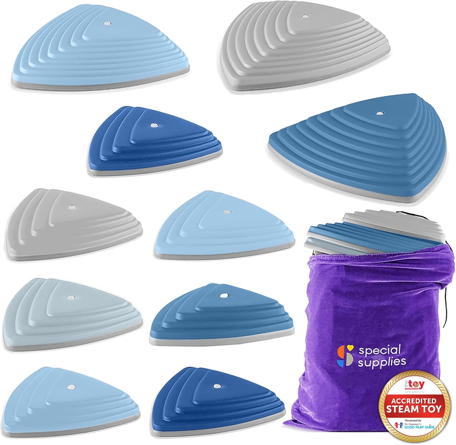 Special Supplies 10 Stepping Stones, Unique Balance Blocks Promote Coordination,...