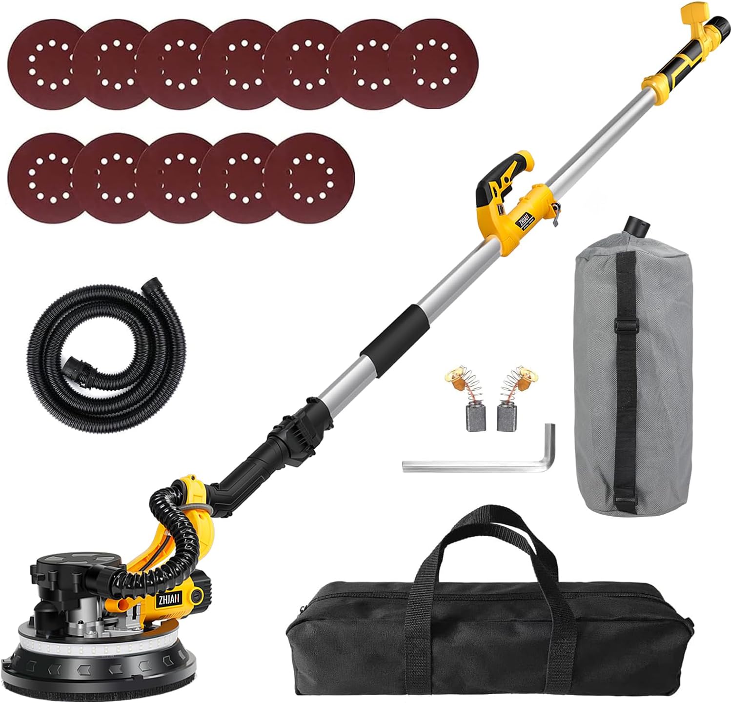 ZHJAN Drywall Sander(880W),Double-Deck LED Lights Sander, 5 Variable Speed, 1000...