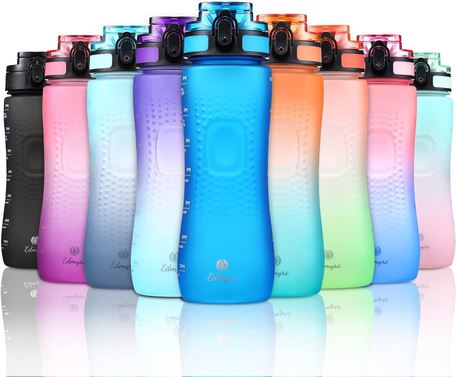 Motivational Water Bottle, Special 25OZ Water Bottle with Time Marker, Innovativ...