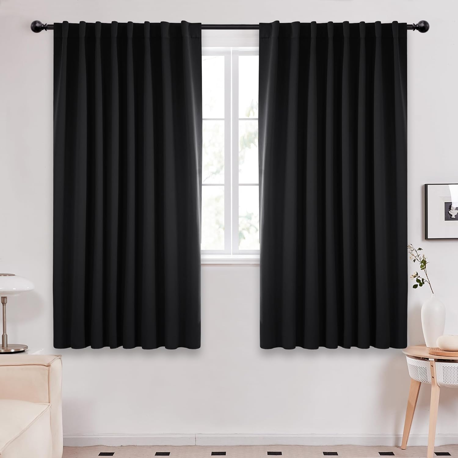 Deconovo Blackout Curtains, Special Blackout Curtain with Back Tab and Rod Pocke...
